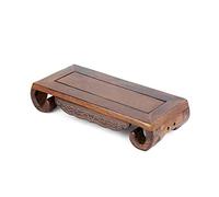 YUEKOPOU Asiento de Buda Elevado, Mesa para Ofrecer Inciens Small Wooden Altar Table for Spiritual Decor | Carved Buddha Statue Stand Tea House Office Decoration(21.5 * 9 * 4.5cm)