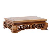YUEKOPOU Asiento de Buda Elevado, Mesa para Ofrecer Inciens Wooden Shrine Table - Small Altar for Spiritual Practices, Witchcraft Statues, Teapot & Floor Vase Display(31 * 22 * 7.7cm)