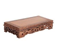 YUEKOPOU Asiento de Buda Elevado, Mesa para Ofrecer Inciens ZMQU Hand-Carved Little Shrine Table - Japanese Style Small Altar Table for Spiritual Display, Ideal for Vases, Plants, and Statues(Medium)