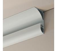 YUEKOPOU Canal de luz LED, iluminación de Techo, zócalos de Paquete de 6 molduras de Techo con iluminación indirecta LED de Aluminio, zócalo, Canal, Blanco, Varios tamaños(3.7x6cm(1 1/2x2 3/8"))