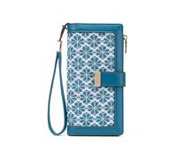YUEKOPOU Cartera,Cartera de Cuero a Cuadros, Large Capacity PU Leather Bifold Wallet for Women - Multifunctional Travel Purse for Cash,(A)
