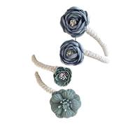YUEKOPOU Cordones Ajustables para Cortinas, Cordones para c Curtain Tiebacks Magnetic Clip Branches of Flowers Multicolor 50 cm Pack of 2(Blue+Green)