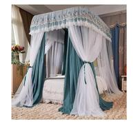 YUEKOPOU Dosel para Cama, mosquitera, 2 Layer 4 Season Mosquito Net Bed Canopy with Bracket Multicolor Multiple Sizes(Green,150X200X210cm)