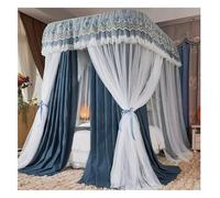 YUEKOPOU Dosel para Cama, mosquitera, 2 Layer 4 Season Mosquito Net Bed Canopy with Bracket Multicolor Multiple Sizes(Blue,200X220X210cm)