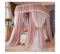 YUEKOPOU Dosel para Cama, mosquitera, 2 Layer 4 Season Mosquito Net Bed Canopy with Bracket Multicolor Multiple Sizes(Brown,180X200X210cm)