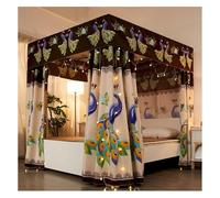 YUEKOPOU Dosel para Cama, mosquitera, Bed Canopy Curtain and Mosquito Net with Metal Bracket Multiple Sizes(A,120X200X200CM)
