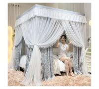 YUEKOPOU Dosel para Cama, mosquitera, Bed Canopy Mosquito Net with Stand for Single and Double Beds Multicolor Multiple Sizes(Grey,150 * 200cm)