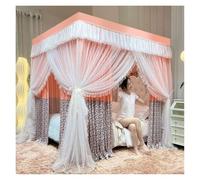YUEKOPOU Dosel para Cama, mosquitera, Bed Canopy Mosquito Net with Stand for Single and Double Beds Multicolor Multiple Sizes(Orange,180 * 220cm)