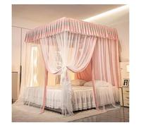 YUEKOPOU Dosel para Cama, mosquitera, Pink Princess Bed Canopy For Girls In Single Or Double Layer and Multi Sizes(Single Layer,150X200x200CM)