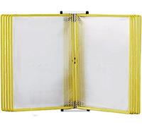 YUEKOPOU Expositor mural for catálogos A4 con 5 bolsillos, abatible, multicolor(Yellow)