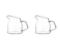 YUEKOPOU latas de espuma de leche, tazas de extracción Pack Of 2 Mini Glass Bucket Mugs 100ml For Coffee Sauces Milk