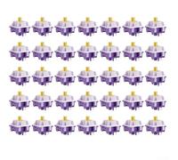 YUEKOPOU Linear Mechanical Keyboard Switches - 35-Pack 45gf Actuation, 5-Pin MX-Compatible with PC Top Cover & Nylon Base, Smooth Linear Action for Custom Mechanical Keyboards