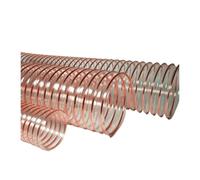 YUEKOPOU Manguera de vacío industrial de poliuretano PU, reforzada con alambre de acero, pared de 1,2 mm de espesor, conducto de aire de alta resistencia for taller.(230mm/0.93mm)