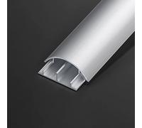 YUEKOPOU Moldura de Techo, Canal de zócalo, 1m Floor Cable Cover Aluminum Alloy Silver Multiple Capacities(D)