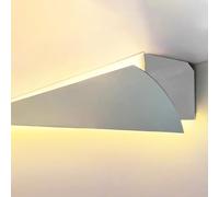 YUEKOPOU Moldura de Techo, Canal de zócalo, Aluminum Crown Moulding LED Channel Multiple Sizes(6.5m/21.3 ft)