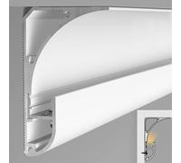 YUEKOPOU Moldura de Techo, Canal de zócalo, Aluminum LED Crown Moulding Coving and Skirting Profile Diffuser Multiple Sizes Home Decor(12 m/39.3 ft)