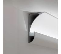 YUEKOPOU Moldura de Techo, Canal de zócalo, Aluminum LED Light Channel Extrusion Profile Crown Molding Baseboard Surface Mounted Wall Ceiling Decor 1-10m(6.5m/21.3ft)