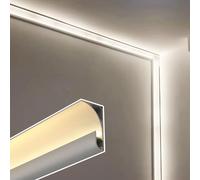 YUEKOPOU Moldura de Techo, Canal de zócalo, LED Aluminum Channel Crown Molding Wall Ceiling Edge TV Background Skirting Diffuser 1-30m(7 m/22.9 ft)