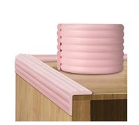 YUEKOPOU Parachoques de seguridad 2M - Protectores de bordes autoadhesivos tipo W, tiras anticolisión for muebles, sillas, escaleras, garajes, armarios y artículos esenciales for el hogar.(Pink)