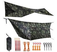YUEKOPOU Penumbra Hot Tent 4 Estaciones Impermeable Ignífugo Estufa Jack 10x10-12ft Multicolor(Camo,12' Rectangular)