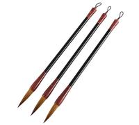 YUEKOPOU Pinceles de caligrafía china, pinceles y lápices d 3Pcs Chinese Calligraphy Brush Set - Traditional Wolf Brush for Calligraphy Practice and Watercolor Drawing