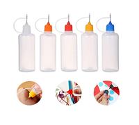YUEKOPOU Precision Tip Applicator Bottles Set - 10ml Precision Bottles with 25 Reusable Cups and 2 Mini Funnels for Versatile Applications(5color 100ml)