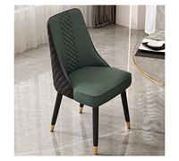YUEKOPOU Sillas de Comedor Modern Gray Faux Leather Dining Chairs with Diamond Stitching - Stylish Seating for Kitchen, Bedroom, Living Room, or Restaurant(Green)