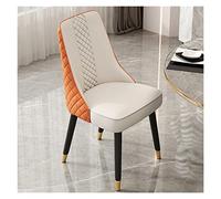 YUEKOPOU Sillas de Comedor Modern Gray Faux Leather Dining Chairs with Diamond Stitching - Stylish Seating for Kitchen, Bedroom, Living Room, or Restaurant(White)
