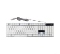 YUEKOPOU Teclado USB con Cable, Teclado numérico, Mechanical Gamepad Style RGB Backlit Keyboard Perfectly Aligned to Meet Gamer Demands