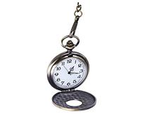 YUEKOPOU Vintage Reloj de Bolsillo, Cuarzo Relojes de bolsi Men's Pocket Watch,Vintage Skeleton Mechanical Case Design, with Chain Box for Men Fathers Day Xmas Present Daily Use