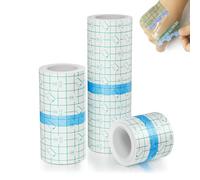 Yuelong - 3 rollos de vendaje para el cuidado posterior del tatuaje, impermeable, segunda piel, cinta de parche curativa, película transparente para curación y protección (2/4/6 pulgadas)