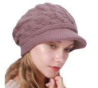 Yuemeuy Boina con ala para Mujer,Gorros cálidos de Invierno para Mujer y niña | Gorros cálidos de Invierno con Visera Sombrero de Elegante de esquí para Mujeres niñas