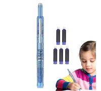 Yuemeuy Estilográfica Retráctil, Plumas Retráctiles con 5 Recambios de Tinta, Punta Fina 0.5 mm para Caligrafía, Tomar Apuntes, Dibujar y Bocetar