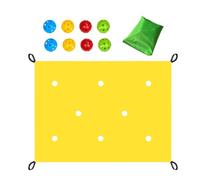 Yuemeuy Juego Grupal De Cooperación con Lona Perforada - Kit De Dinámicas De Grupo para Mejorar El Trabajo En Equipo,Set de Actividades Divertidas con Bola Hueca para Escuela, Hogar y Reuniones
