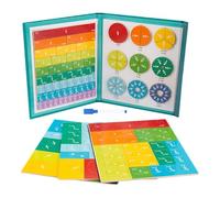 Yuemeuy Libro De Fracciones Magnéticas | Material Didáctico Matemático Stem para Enseñanza de Fracciones | Manipulativos Matemáticos para Niños Y Niñas En Edad Escolar