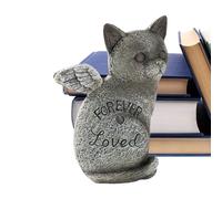 Yuemeuy Piedras Conmemorativas para Mascotas - Marcadores de Resina Resistentes a la Intemperie y lápidas para Gatos,Figurina de Recuerdo de Perros | para oficinas, cafés, librerías, Interior, jardín