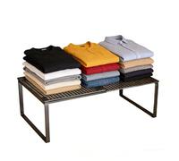 Yuemeuy Separador de Estante Apilable para Armario - Almacenamiento de Ropa Extensible,Estante Separador Que Ahorra Espacio | para Hogar, Piso, Casa de Campo, Dormitorio, Cocina, Habitación Infantil,