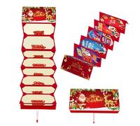 Yuemeuy Soporte para Efectivo Navideño - Detalle para Fiestas,Sobres De Santa Navideños con 10 Bolsillos | para Hombres Mujeres Niños Niñas Adolescentes Esposa Esposo Hijo Hija Familia Amigos