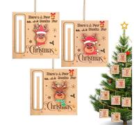 Yuemeuy Sujetadores de Dinero Navideños de Madera - 3 Piezas De De Madera para Decoración - Dispensador de Cheques para el Árbol de Navidad,para El Árbol De Navidad, Días Festivos, Efectivo,
