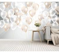 YueMingDi Decoración Creativa 3D De La Sala De Estar Globo Blanco Paisaje De Tv Fondo De Pantalla Decoración Del Hogar-250Cm×170Cm