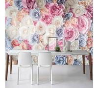 YueMingDi Decoración De Papel Tapiz Moderno Paisaje De Flores Coloridas Dormitorio Texturizado Sala De Estar De Casa Fondo De Tv-400Cm×280Cm