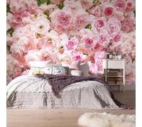 YueMingDi Decoración De Papel Tapiz Moderno Paisaje De Flores Rosas Dormitorio Texturizado Sala De Estar De Casa Fondo De Tv-200Cm×140Cm