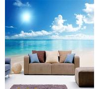 YueMingDi Nube Blanca Océano Océano Moderno Fondo De Pantalla Decoración Del Hogar Creativo Sala De Estar Dormitorio Fondo De Tv-350Cm×256Cm