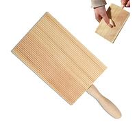 Yuemuop - Paleta de madera de gnocchi, 21,5 x 8,5 cm de ñoquis de madera, tabla inclinada, gnocchi tabla de remo para cocina casa fideos herramienta caqui