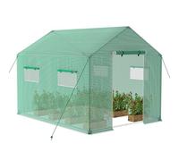 YUENFONG Invernaderos Jardin, 6㎡ Tunel Invernadero Huerto prar Plantas, verde Invernadero de Túnel, para Cultivo de Plantas Flores Patio Caseta, Enrollables de HDPE+LDPE película, protección UV