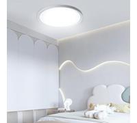 YUENFONG Plafón LED Redondo Plano, Lámpara de Techo 36W, Lámpara Blanca Fría 6000-6500K Lámpara de Baño Impermeable IP44 Lámparas de Techo, para Sala de Estar, Cocina, Baño, Ø28.5cm