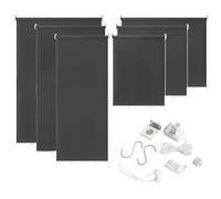 YUENFONG Toldo Vertical, persiana Exterior, toldo Vertical, persiana, persiana de balcón, Pantalla de privacidad, protección Solar para Exterior, balcón, jardín, 100 x 140 cm, Antracita