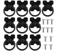 YUENPUN 10 manijas negras para cajones y tiradores de anillo, pomos de cajón vintage, manijas de armario para aparadores, armarios, armarios