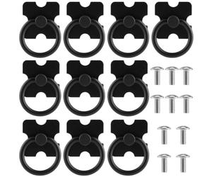 YUENPUN 10 manijas negras para cajones y tiradores de anillo, pomos de cajón vintage, manijas de armario para aparadores, armarios, armarios