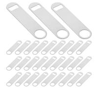 YUENPUN 30 abridores de botellas de acero inoxidable, plateados, abrebotellas de cerveza, abrebotellas, abrebotellas de acero inoxidable, para bar, restaurante, cocina, 18 x 4 cm
